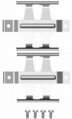 HELLA PAGID Комплектующие, колодки дискового тормоза 8DZ 355 204-121